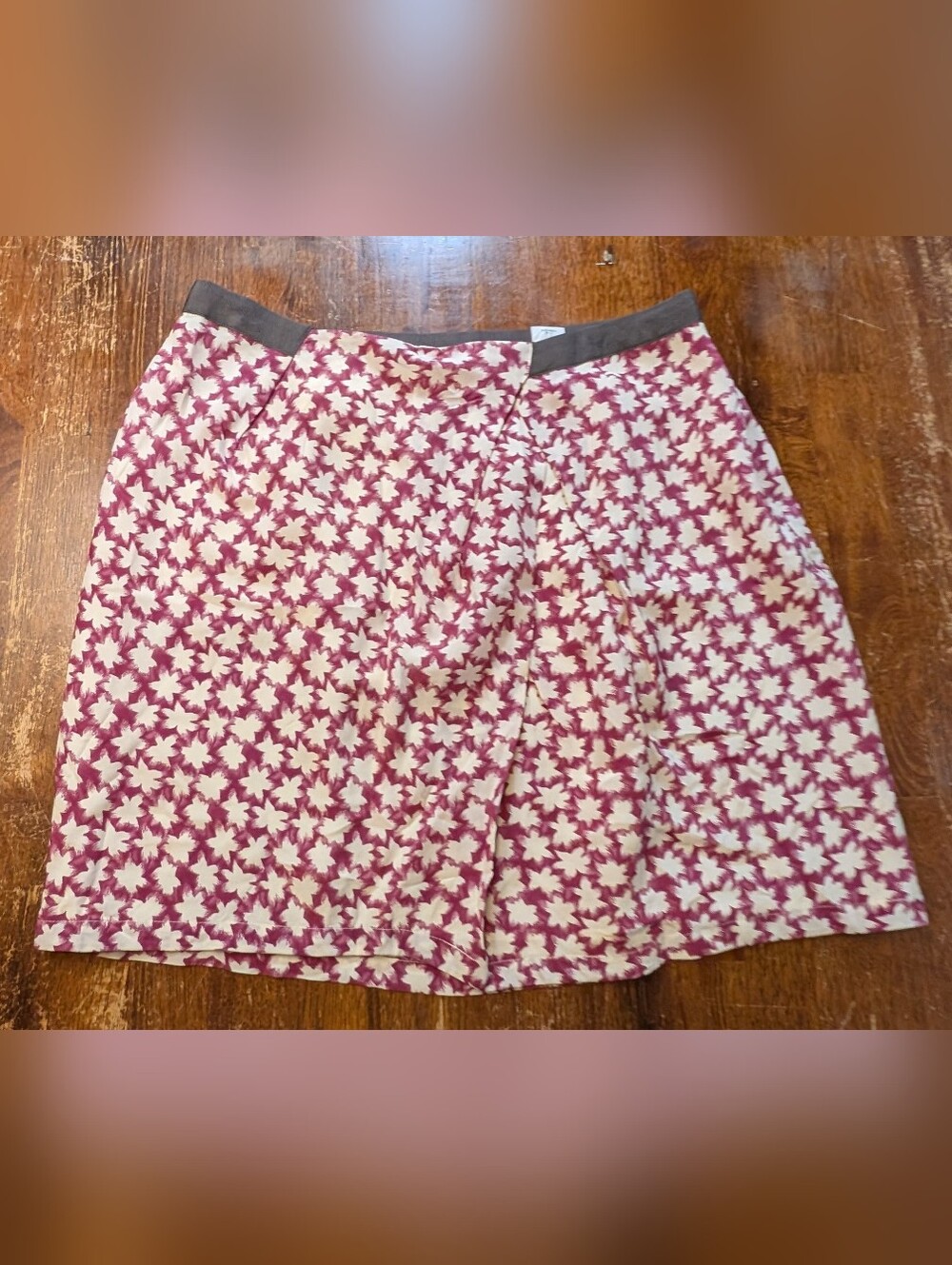 J. Crew Silk Skirt Womens Size 6 Red White Mini Lightweight Side Zip